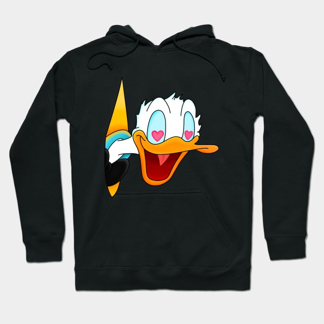 Donald in love Hoodie by cariespositodesign